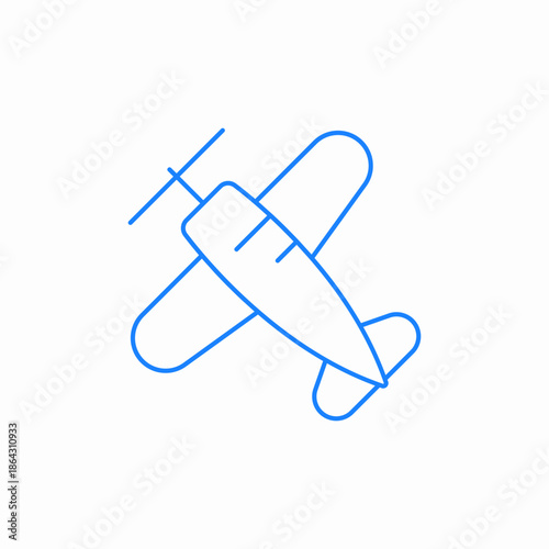vintage airplane icon sign vector