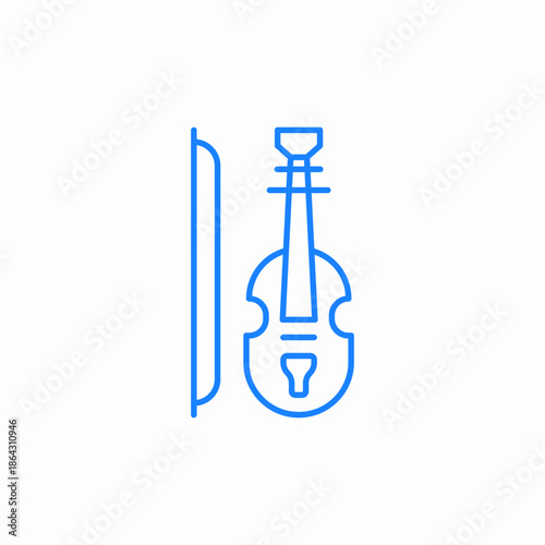 violin musical instrument icon sign vector
