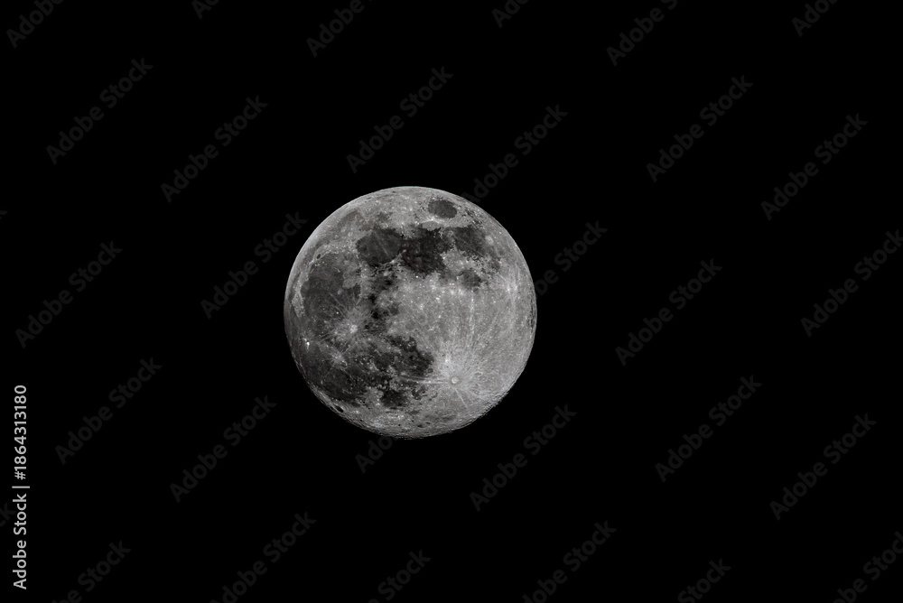 Obraz premium Full detailed moon
