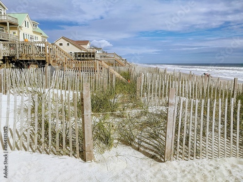 Obraz na plátně Overview of Topsail Island, North Carolina - October 2020