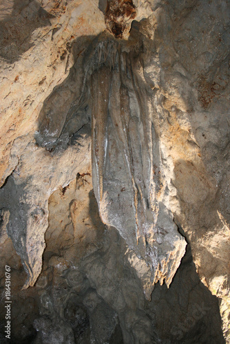 Attractive Potpecka Cave, a natural monument located in the village of Potpece, 14 km southeast of Užice, Serbia. Its gigantic portal, 50 meters high, is the largest cave entrance in the Balkans.