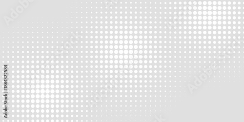 Dot white gray wave light technology texture background. Abstract big data digital concept.