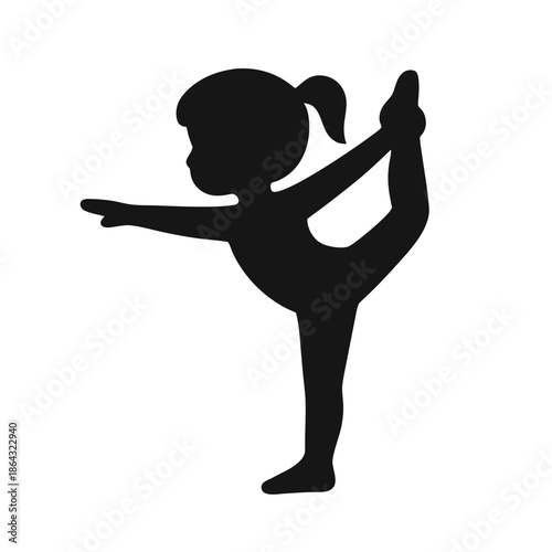 Yoga Balance Pose Silhouette Icon
