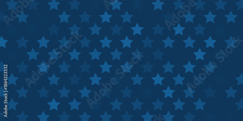 Star pattern on blue gradient background template. America 4th of July Memorial or Independence day theme wallpaper.eps10