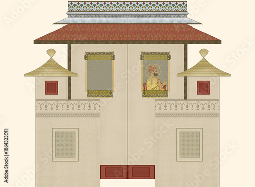 entrance to the house