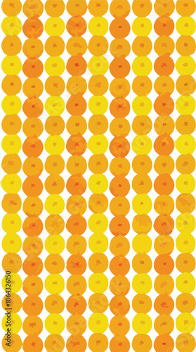 Traditional indian yellow and orange marigold flower garlands hanging in vertical rows for festive wedding decoration and cultural religious ceremony celebration.