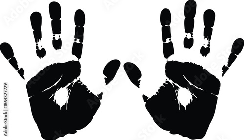 Silhouetted hands with rings Vector