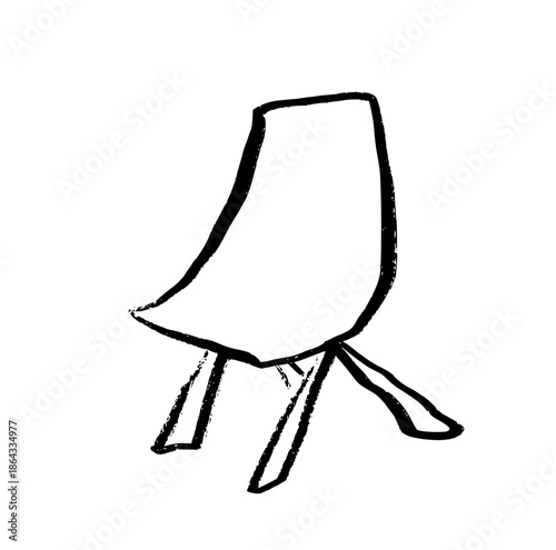 Desk Chair Illustration Vector – Office Seating Furniture for Home Workspace, Study, Ergonomic Flat Design