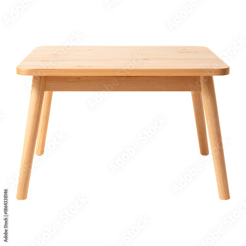 Simple Wooden Table With Four Legs in a Clean Design for Everyday Use in Home...