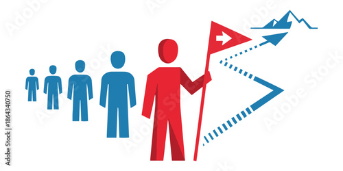 Leadership and Guidance Concept Illustration.