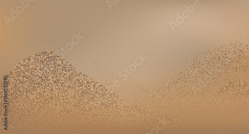 Abstract golden sand dunes landscape.