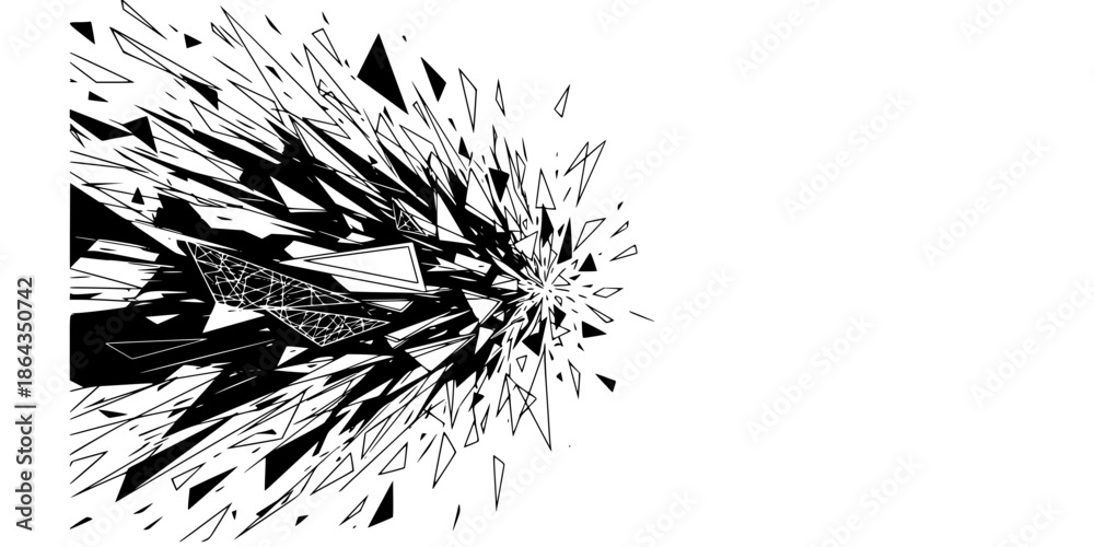 Fototapeta premium Football Goal Net Impact Distortion Stipple Vector