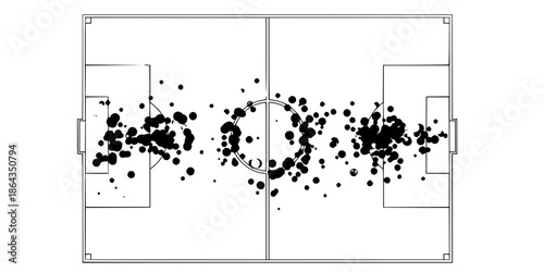 Football Player Heatmap Data Visualization Vector