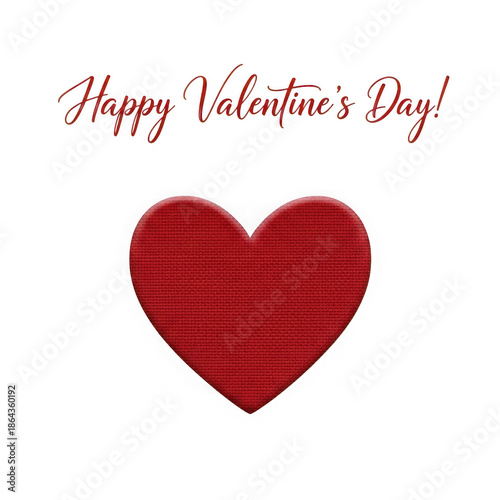 Happy valentine's day card isolated on transparent background