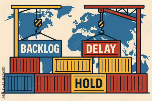 Global shipping disruptions: backlog and delay in container transport