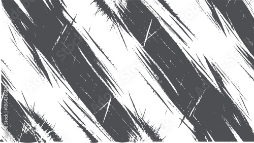 Abstract black and scratchy grunge texture with diagonal lines and rough strokes