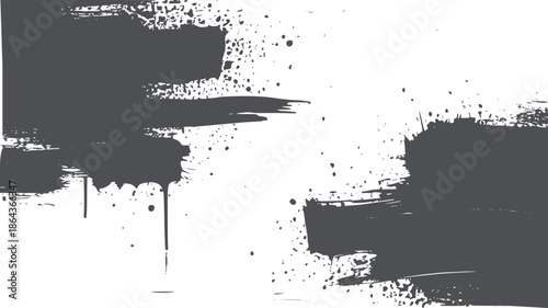 Black and grunge paint texture with splatter and rough edges