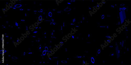 black letter pattern on blue background. vector illustration for education design. seamless pattern letters random flying. alphabet book concept for grammar school. letter wallpaper.