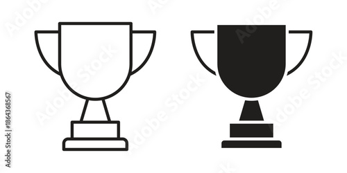 Award cup icons in trendy flat style. Icon design, logo, app, UI. Vector illustration