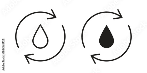 Blood flow icons in trendy flat style. Icon design, logo, app, UI. Vector illustration