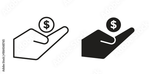 Borrower icons in trendy flat style. Icon design, logo, app, UI. Vector illustration