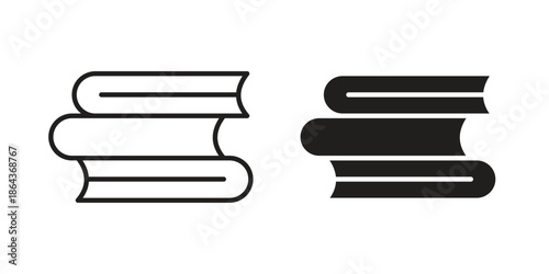 Books icons in trendy flat style. Icon design, logo, app, UI. Vector illustration