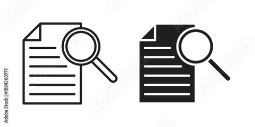 Case studies icons in trendy flat style. Icon design, logo, app, UI. Vector illustration