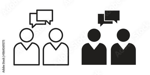 Consultant icons in trendy flat style. Icon design, logo, app, UI. Vector illustration