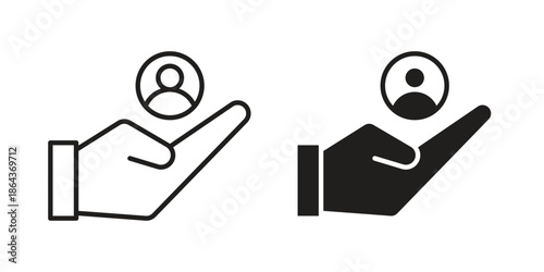 Customer care icons in trendy flat style. Icon design, logo, app, UI. Vector illustration