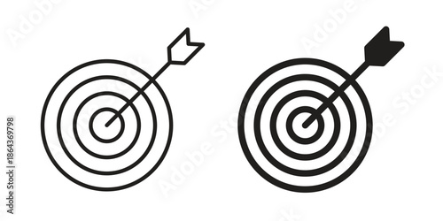 Darts icons in trendy flat style. Icon design, logo, app, UI. Vector illustration