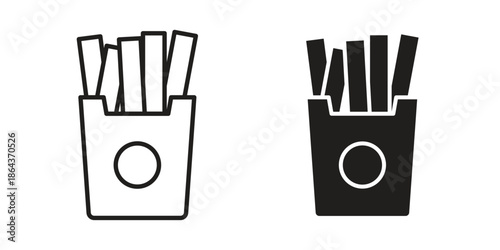 French fries icons in trendy flat style. Icon design, logo, app, UI. Vector illustration