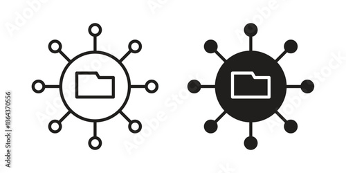 Gathering information icons in trendy flat style. Icon design, logo, app, UI. Vector illustration