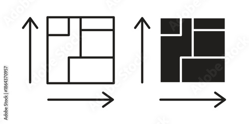 House plan icons in trendy flat style. Icon design, logo, app, UI. Vector illustration