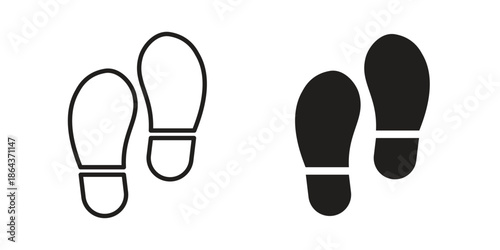 Imprint soles shoes icons in trendy flat style. Icon design, logo, app, UI. Vector illustration