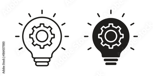 Innovation icons in trendy flat style. Icon design, logo, app, UI. Vector illustration