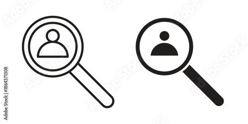 Job candidate icons in trendy flat style. Icon design, logo, app, UI. Vector illustration