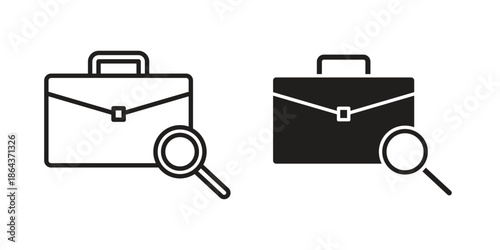 Job portal icons in trendy flat style. Icon design, logo, app, UI. Vector illustration