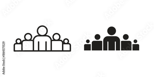 Leadership icons in trendy flat style. Icon design, logo, app, UI. Vector illustration