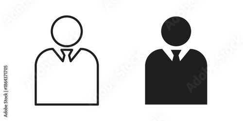 Manager icons in trendy flat style. Icon design, logo, app, UI. Vector illustration