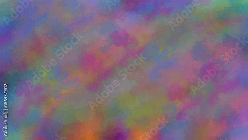 Vibrant Abstract Blended Colors Background | Soft Paint Texture Pattern | Modern Digital Art with Purple, Blue, Green, Pink Hues