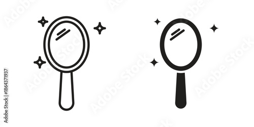 Mirror icons in trendy flat style. Icon design, logo, app, UI. Vector illustration