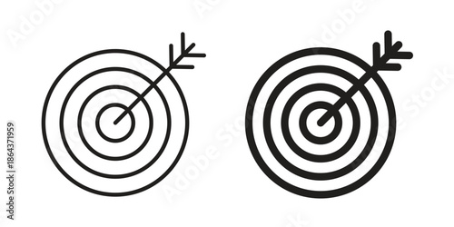 Mission icons in trendy flat style. Icon design, logo, app, UI. Vector illustration