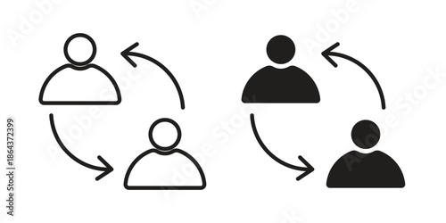 Partner program icons in trendy flat style. Icon design, logo, app, UI. Vector illustration