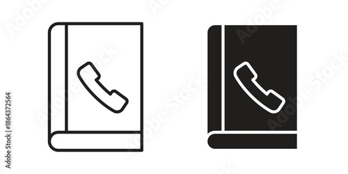 Phonebook icons in trendy flat style. Icon design, logo, app, UI. Vector illustration