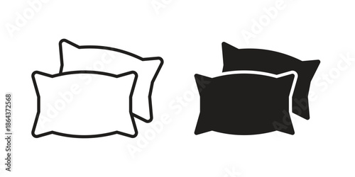 Pillow icons in trendy flat style. Icon design, logo, app, UI. Vector illustration