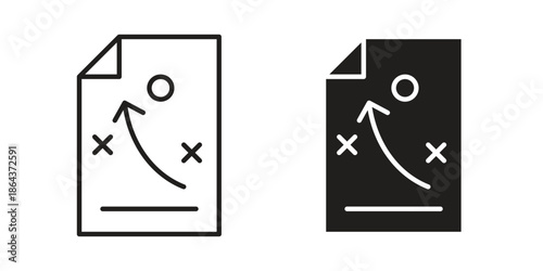 Planning icons in trendy flat style. Icon design, logo, app, UI. Vector illustration