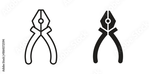 Pliers icons in trendy flat style. Icon design, logo, app, UI. Vector illustration