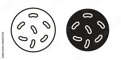 Probiotics bacteria icons in trendy flat style. Icon design, logo, app, UI. Vector illustration