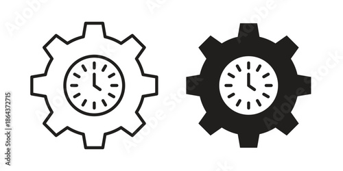 Productivity and efficiency icons in trendy flat style. Icon design, logo, app, UI. Vector illustration