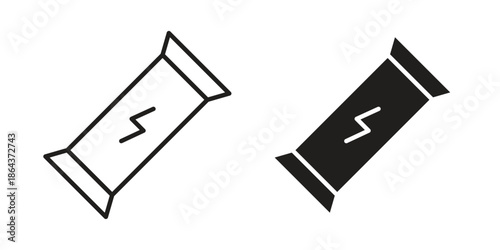 Protein bar icons in trendy flat style. Icon design, logo, app, UI. Vector illustration